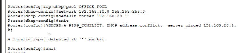  DHCP Pools auf dem Router 